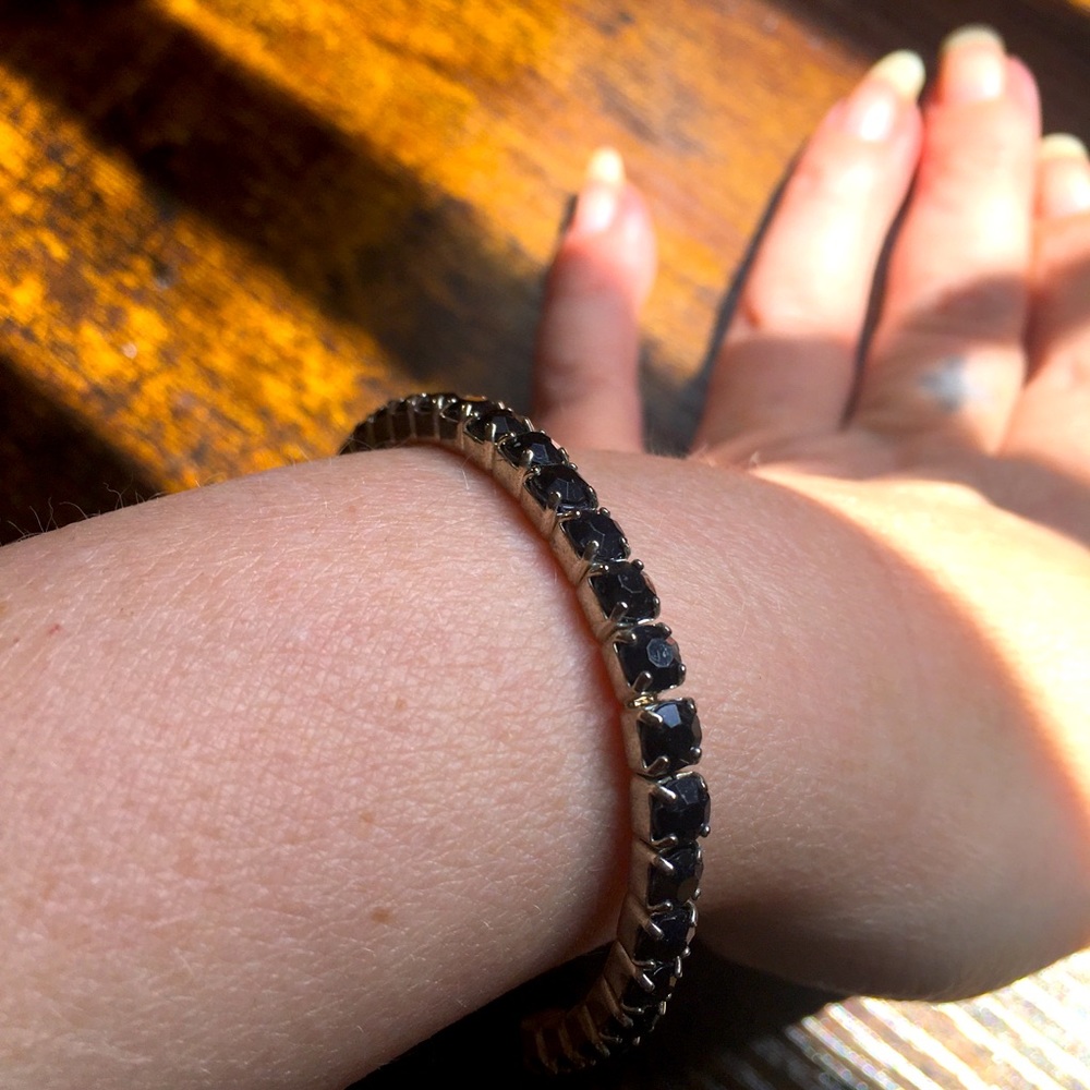 2 for $10 open end rhinestone stretch bracelet
